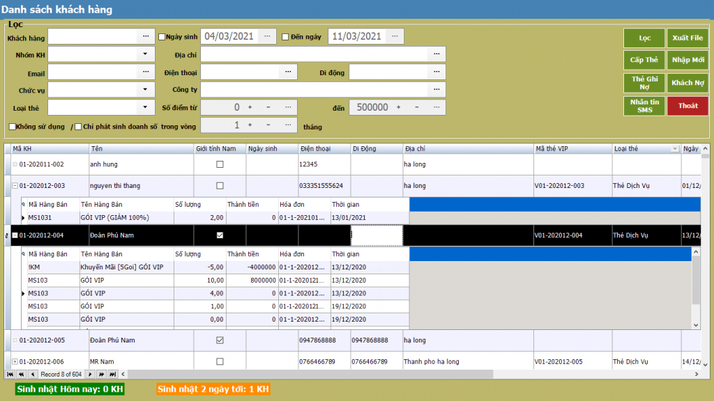 phan mem quan ly spa zinspa khach hang